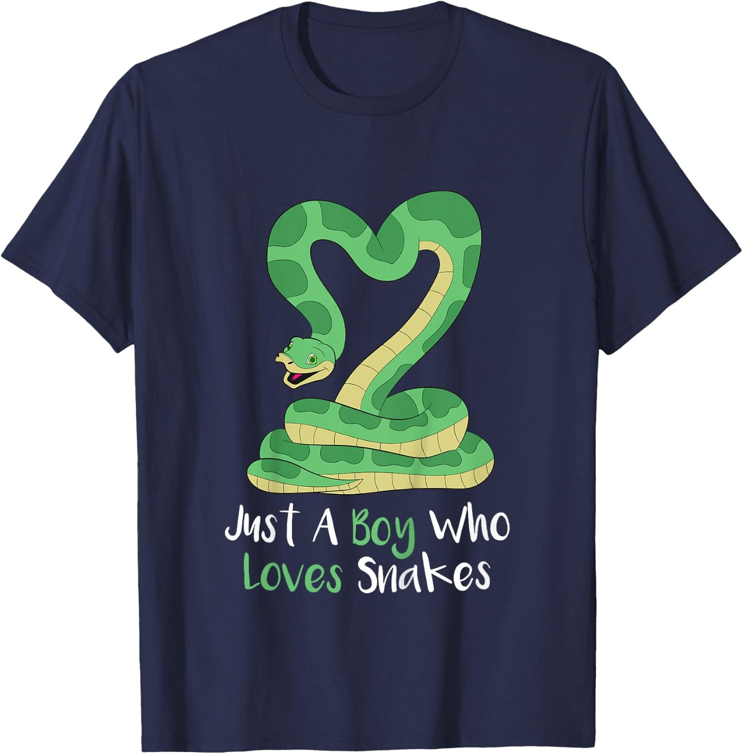 Kids Cute Snake | Gift Toddler Girls Boys | Boa Constrictor T-Shirt - T-Shirt | Navy