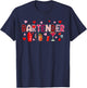 Bartender Tools Valentine's Day Leopard Job Team Cute Hearts T-Shirt - T-Shirt | Navy