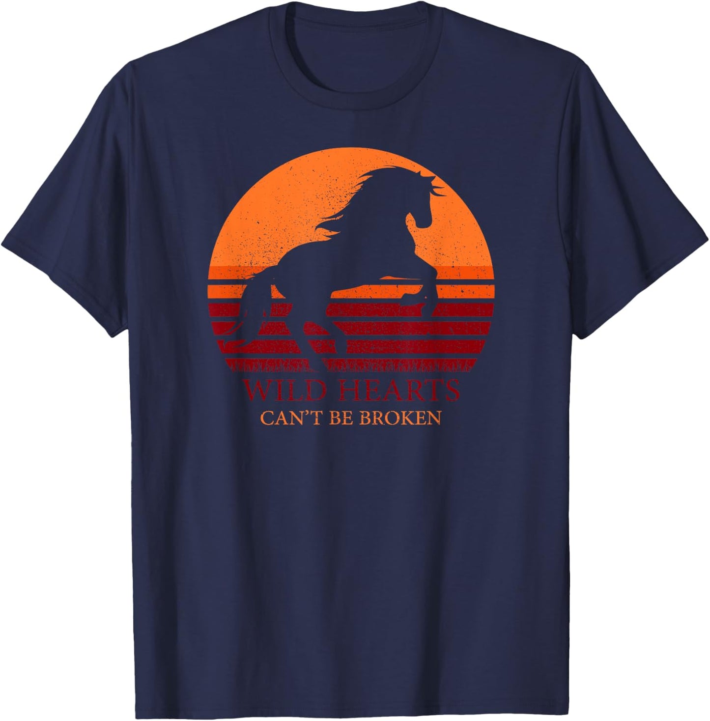 Wild Hearts Can't Be Broken Vintage Horse T-Shirt - T-Shirt | Navy