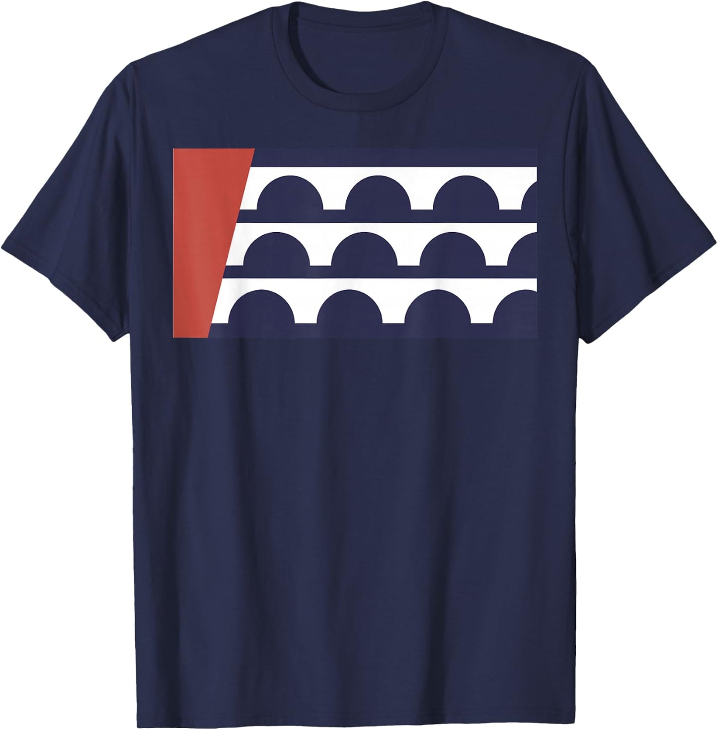 Flag of Des Moines Iowa T Shirt T-Shirt - T-Shirt | Navy