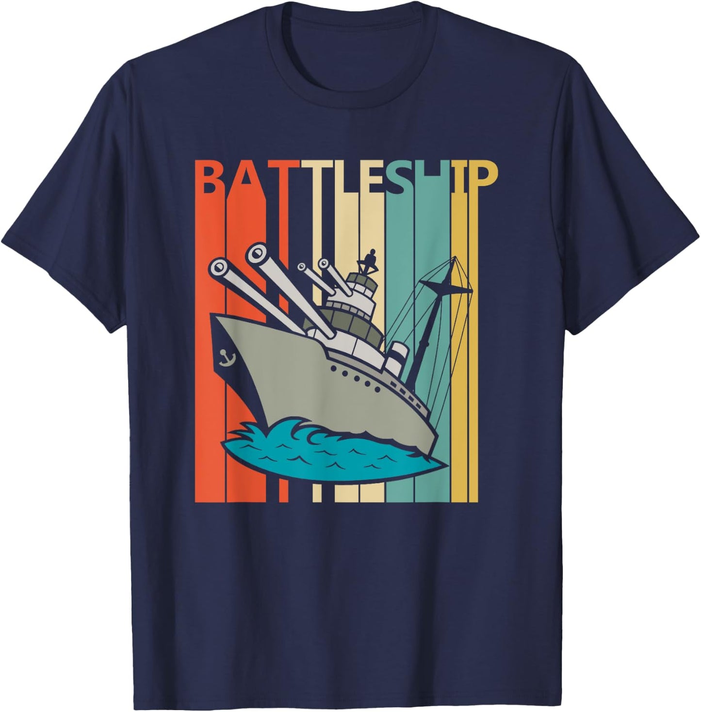 Vintage Battleship - Armored Warship Shirt T-Shirt - T-Shirt | Navy