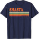 Shasta Retro Personalized First Name Vintage Stripes T-Shirt - T-Shirt | Navy