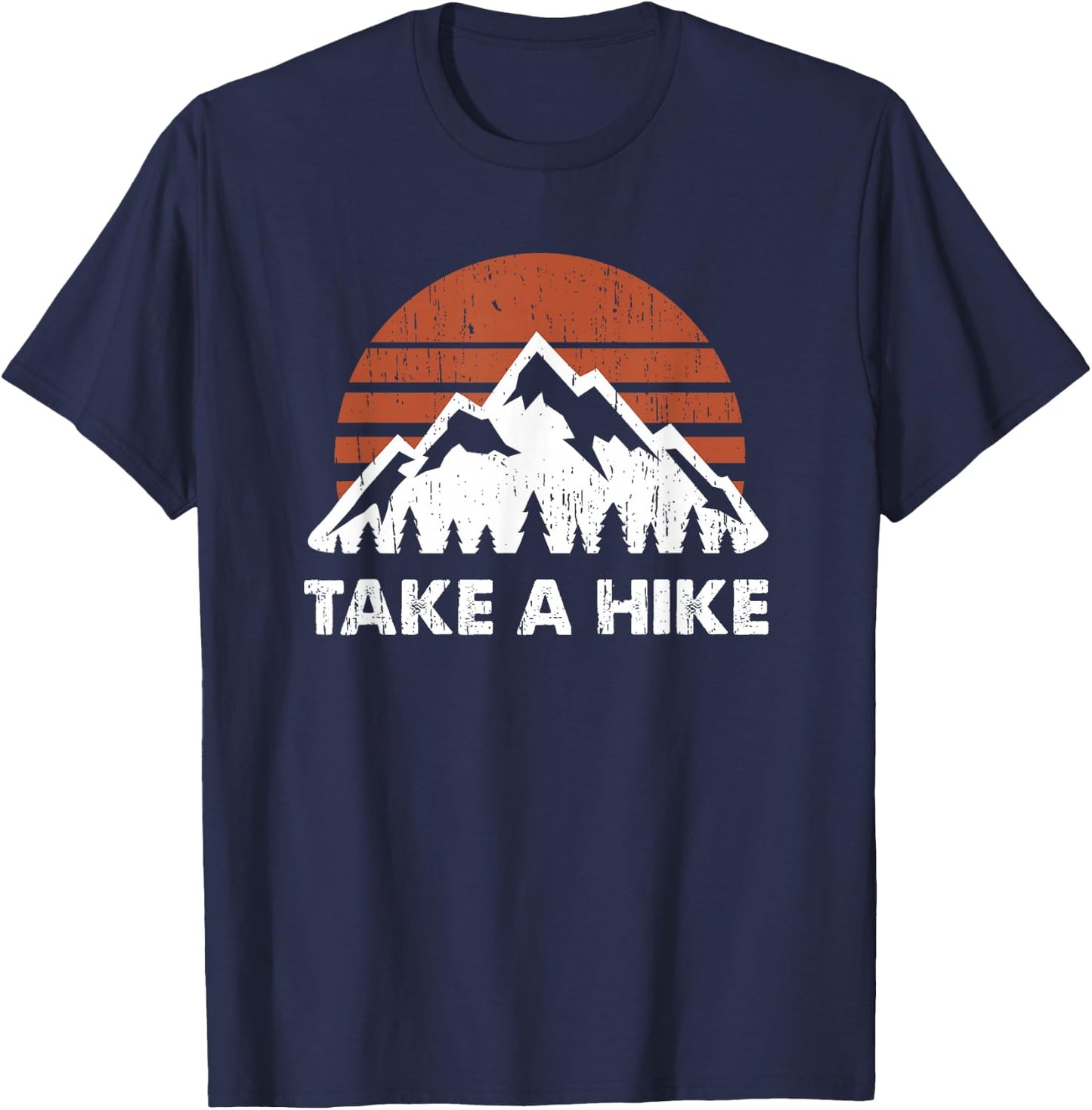 Vintage Take a Hike Outdoors Nature Hiking Lover T-Shirt - T-Shirt | Navy