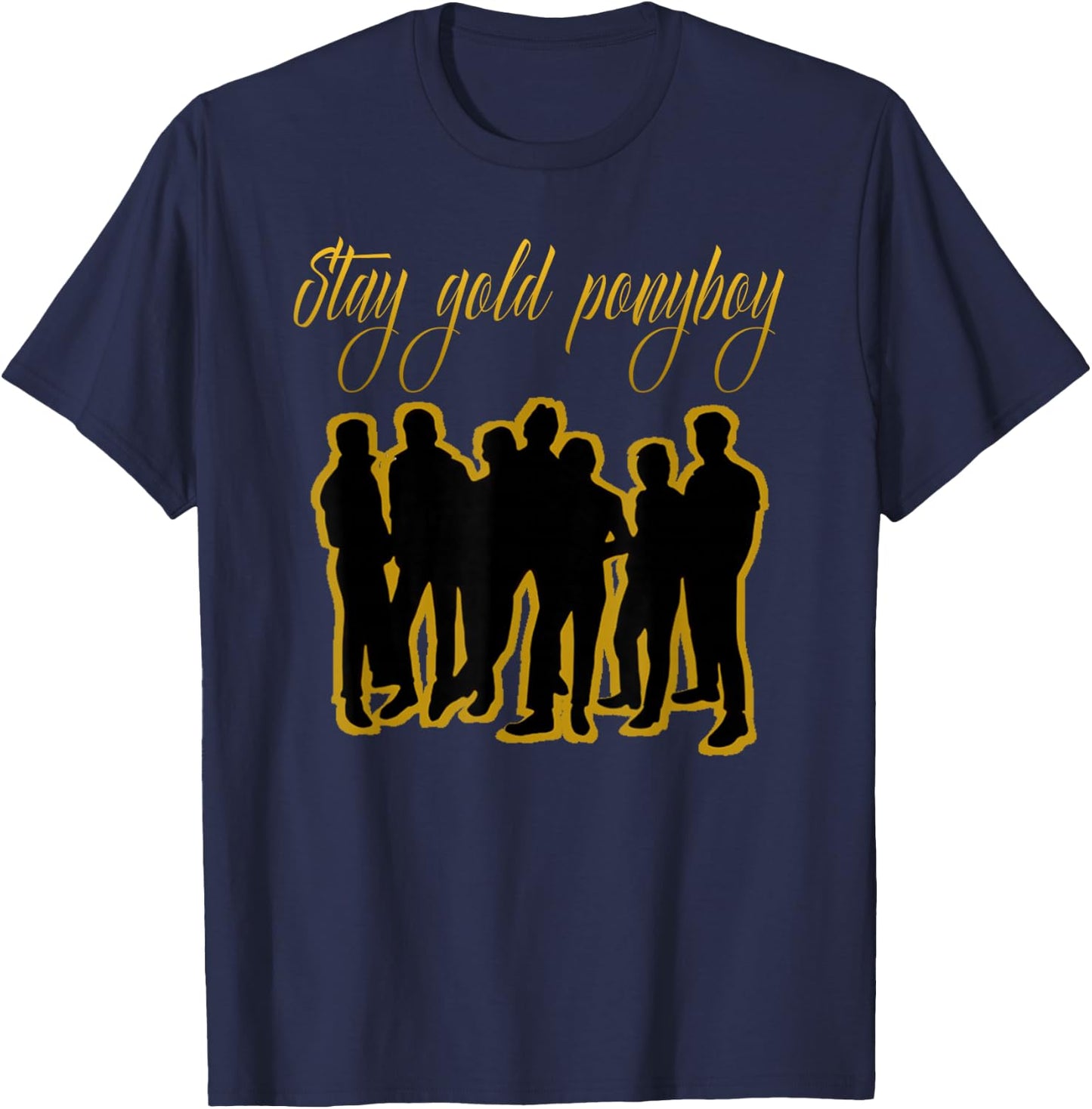 Stay Gold Ponyboy Vintage Classic T-Shirt - T-Shirt | Navy