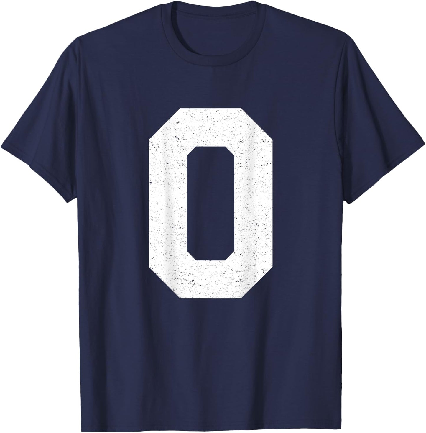 #0 Jersey Uniform Varsity Sports Number T-Shirt - T-Shirt | Navy