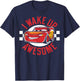 Disney Pixar Cars 3 Lightning McQueen I Wake Up Awesome T-Shirt - T-Shirt | Navy