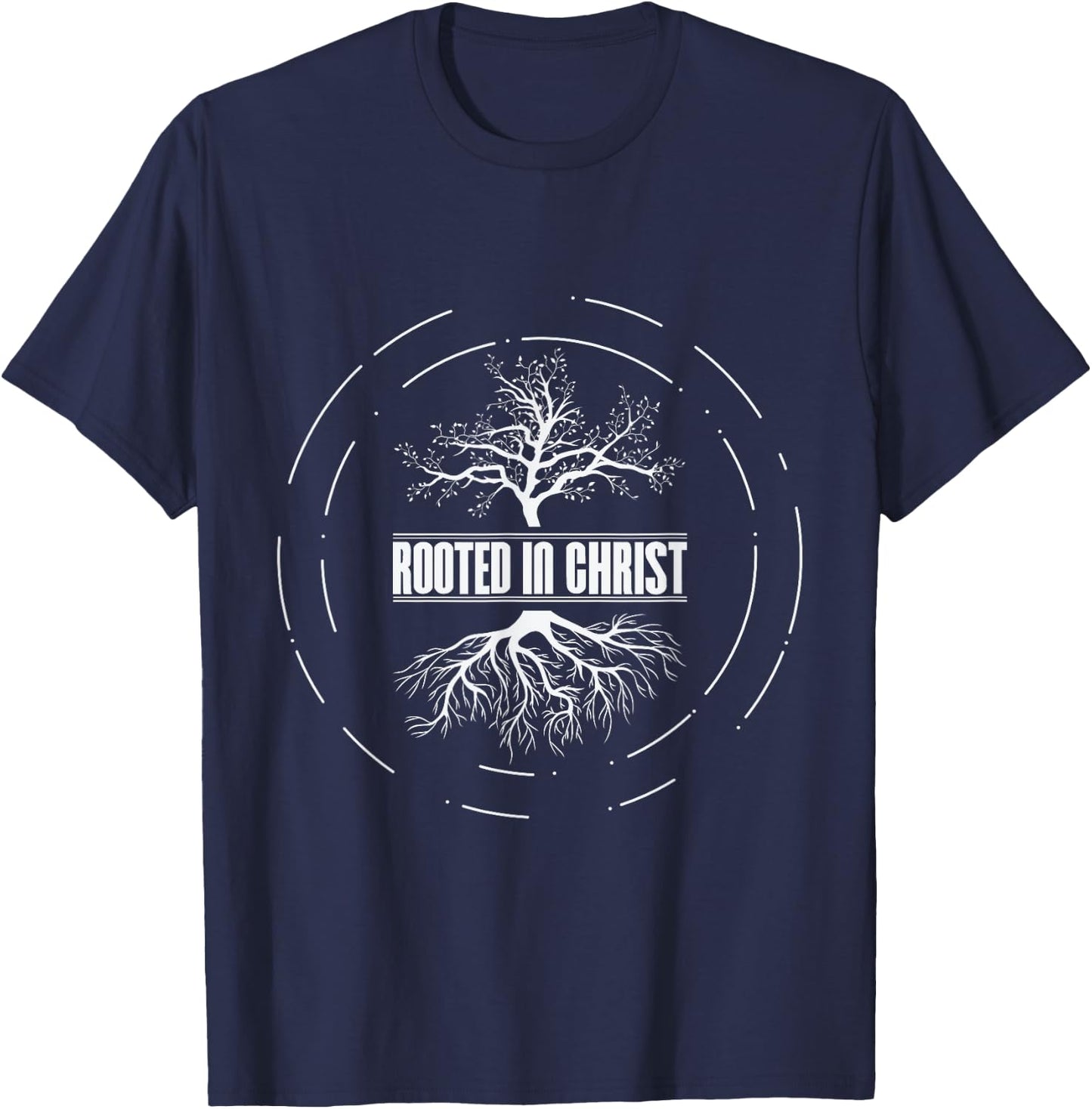 Rooted In Christ - Christian Faith Jesus Love T-Shirt - T-Shirt | Navy