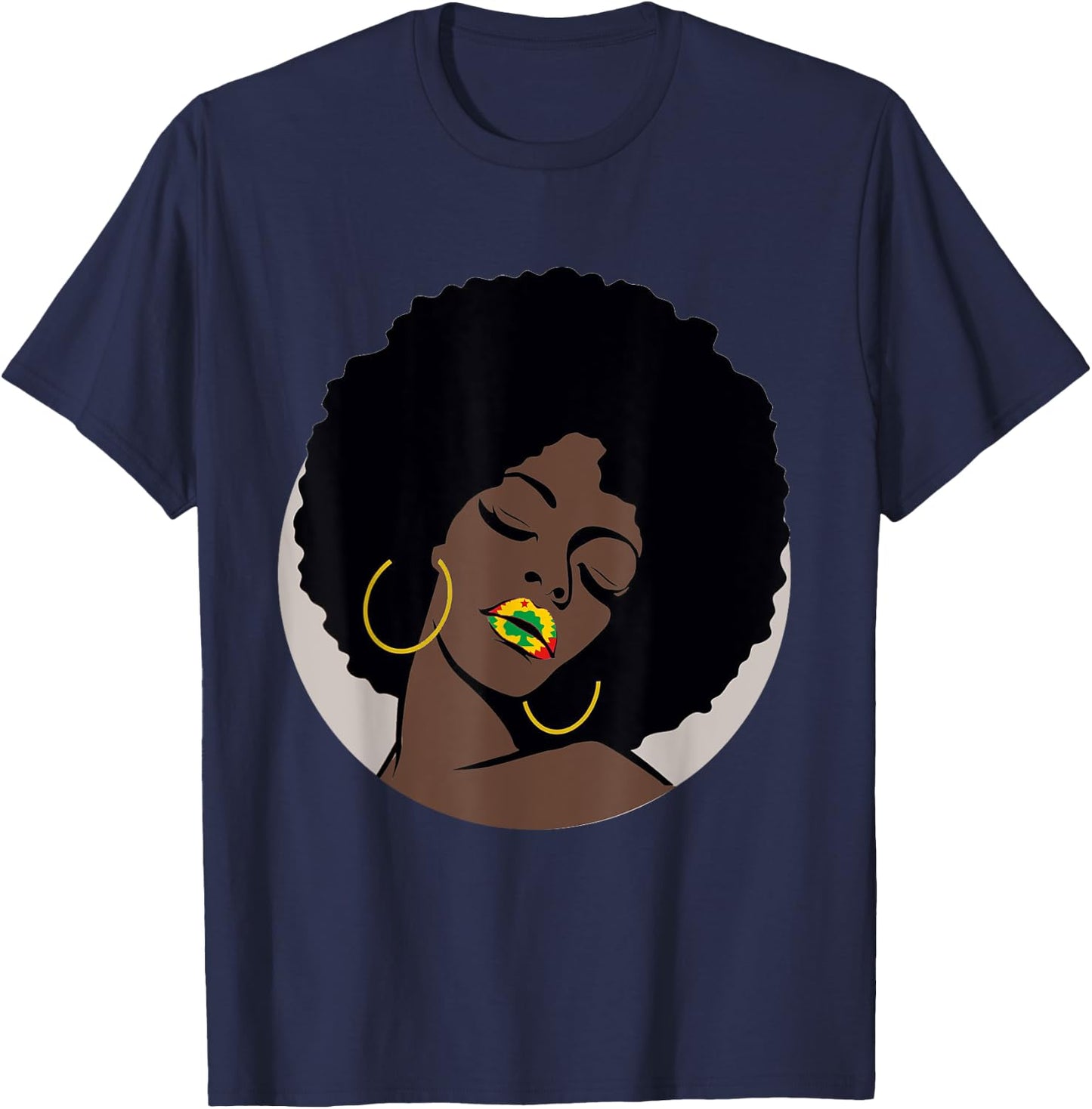 Beautiful Ethiopian Oromo Girls shirt Oromo Mom gift T-Shirt - T-Shirt | Navy