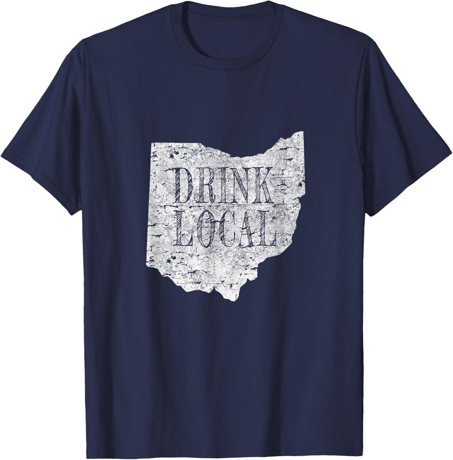 Vintage Drink local craft beer Ohio T-Shirt - T-Shirt | Navy