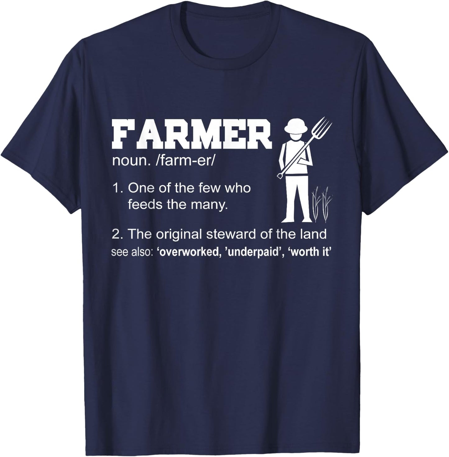 Farmer Funny - One Of The Few Who Feeds The Many T-Shirt - T-Shirt | Navy