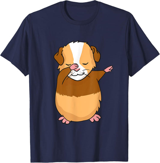 Dabbing Guinea Pig Funny Dab Gift T-Shirt - T-Shirt | Navy