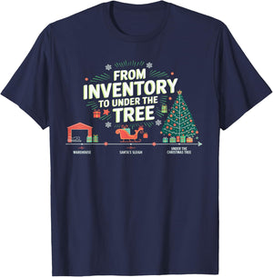 From inventory to under the tree, christmas supply chain T-Shirt - T-Shirt | Navy