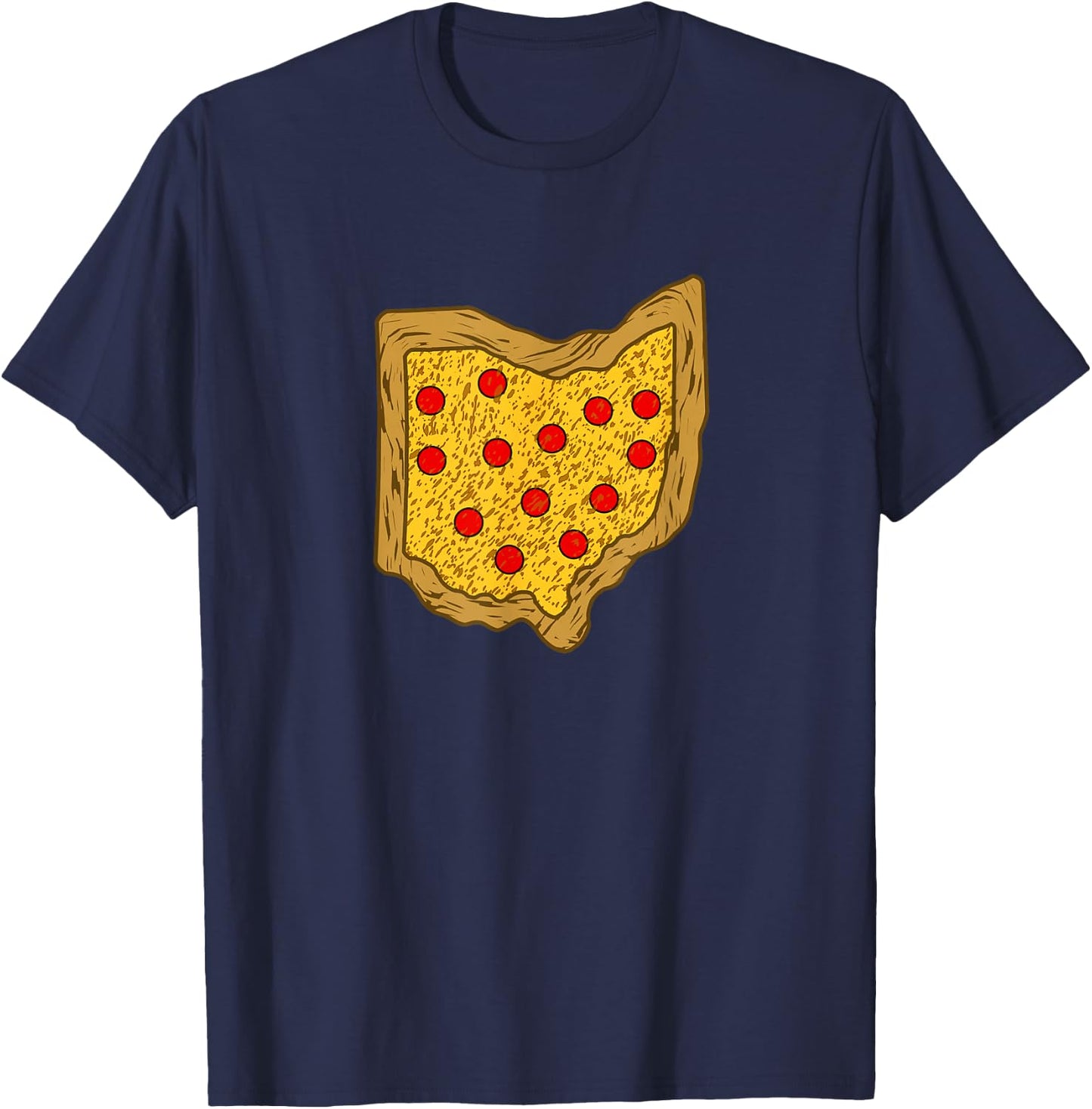 Ohio Pizza Map Shirt T-Shirt - T-Shirt | Navy
