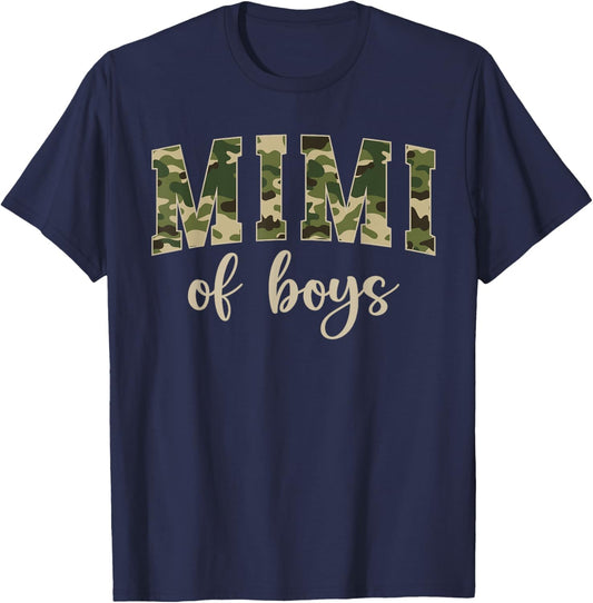 Proud Mimi of Boys Mimi Grandma Boy Mimi T-Shirt - T-Shirt | Navy
