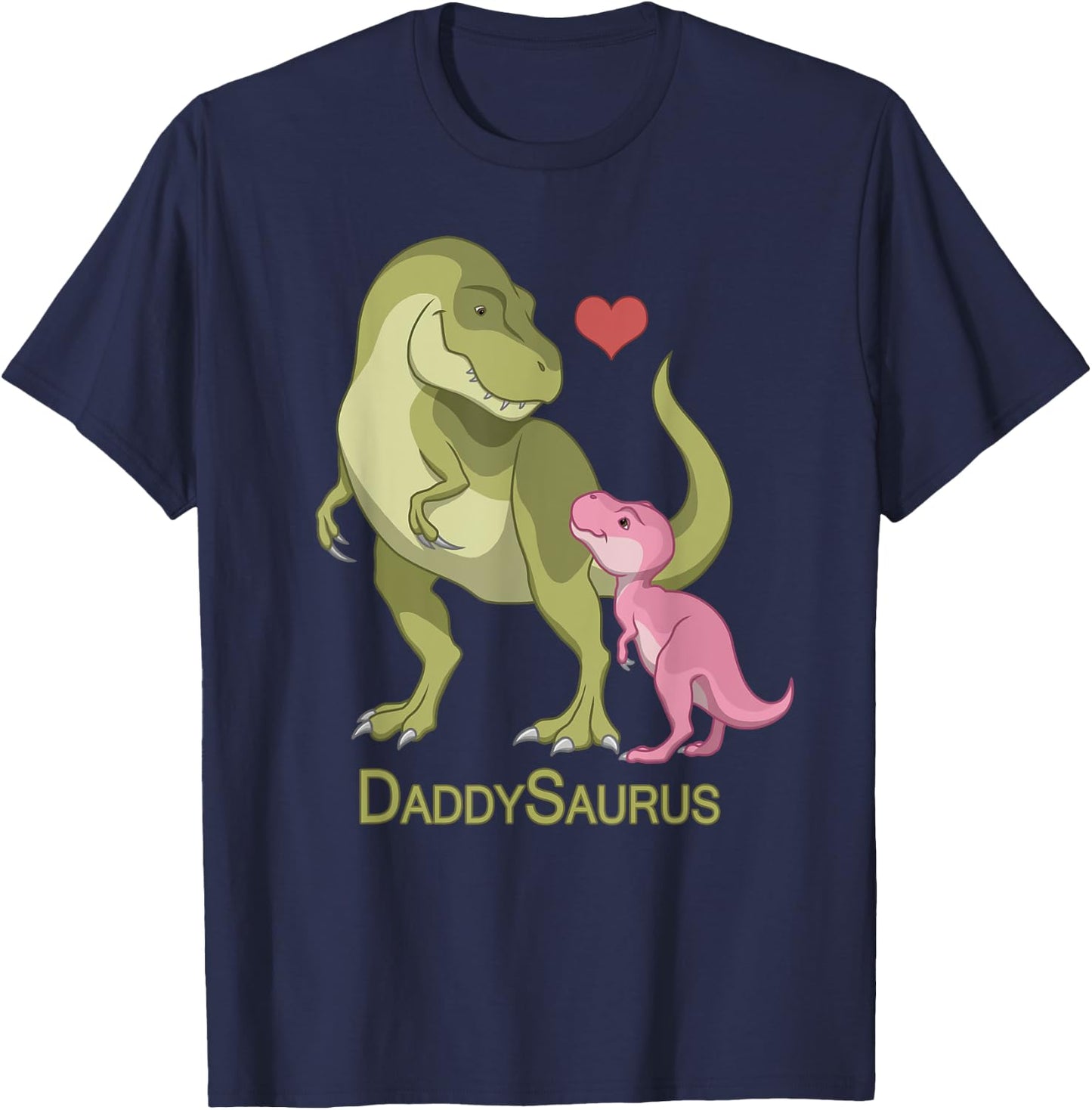 DaddySaurus T-Rex Father & Baby Girl Dinosaurs T-Shirt - T-Shirt | Navy