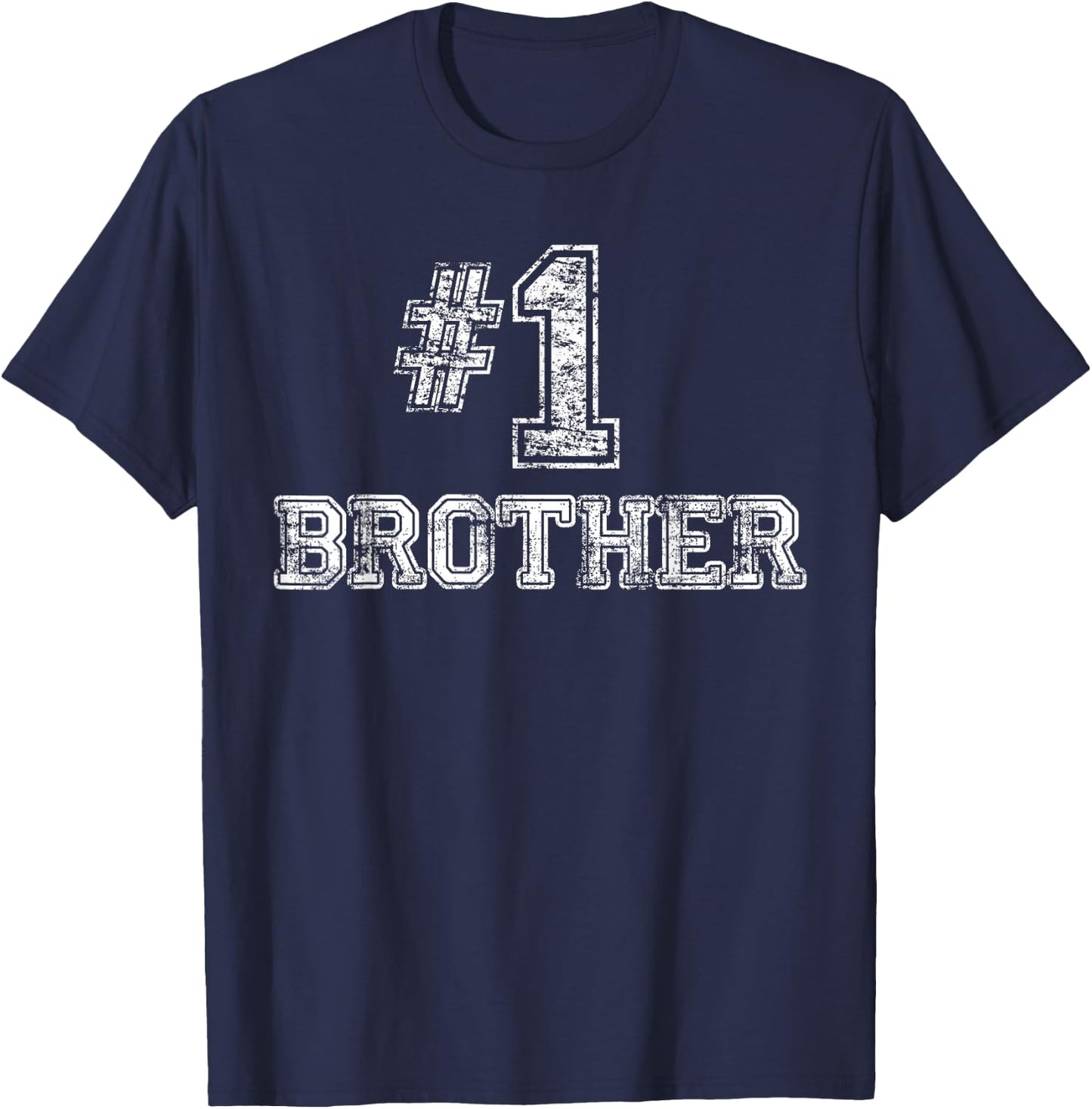 #1 Brother - Number One T-Shirt - T-Shirt | Navy