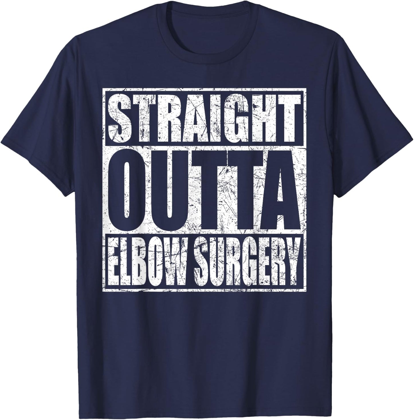 Elbow Surgery T Shirt Broken Joint Replacement Recovery Gift T-Shirt - T-Shirt | Navy