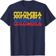 COLOMBIA | Colombian Flag Sports Lovers T-Shirt - T-Shirt | Navy