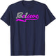Women's Believe 13.1 Half Marathon Training Running T-Shirt - T-Shirt | Navy