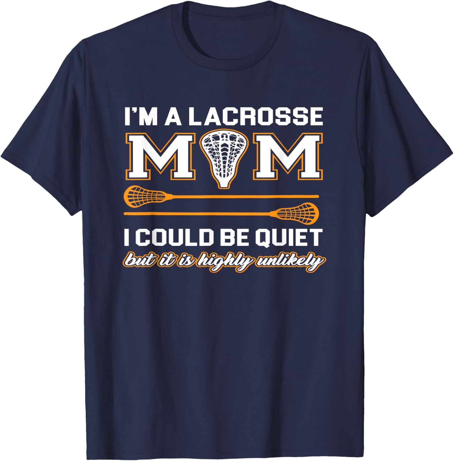 Lacrosse Mom Shirt | Lacrosse Gifts T-Shirt - T-Shirt | Navy