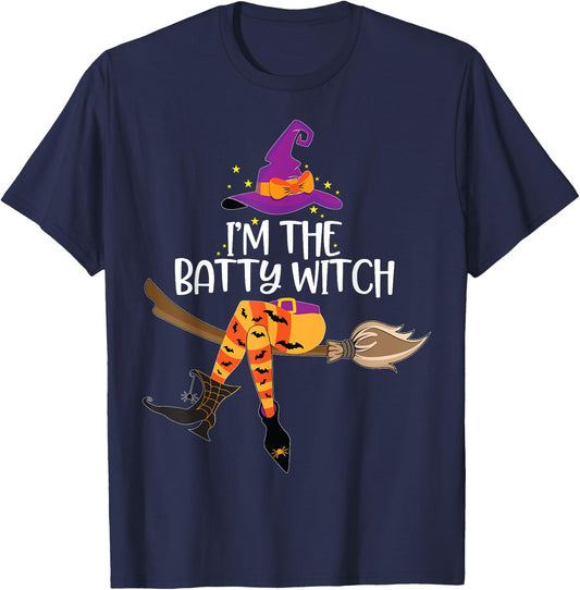 Im the Batty Witch Shirt Halloween Matching Group Costume T-Shirt - T-Shirt | Navy