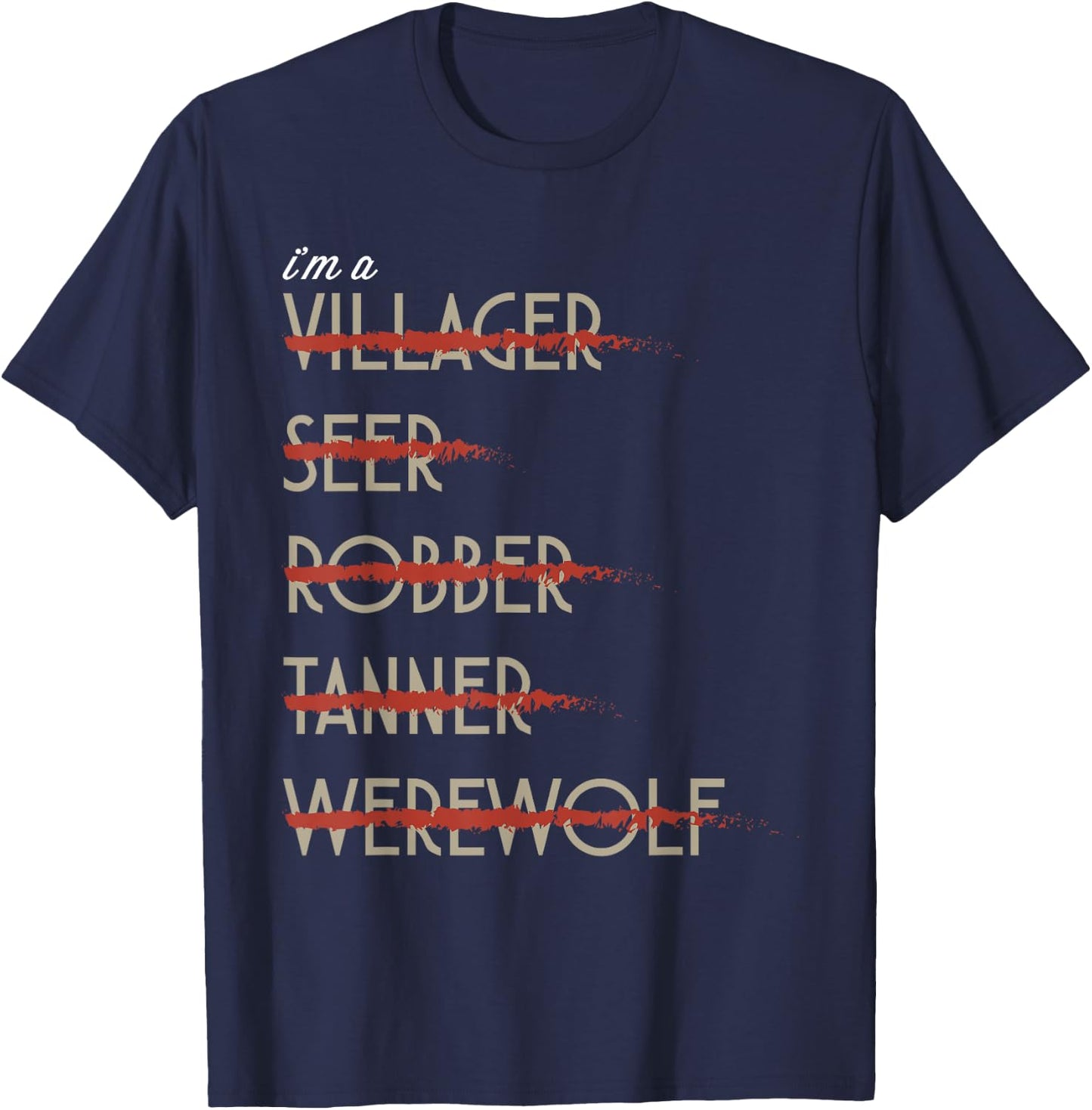 I'm A Werewolf Design - Board Game - Tabletop Gaming T-Shirt - T-Shirt | Navy