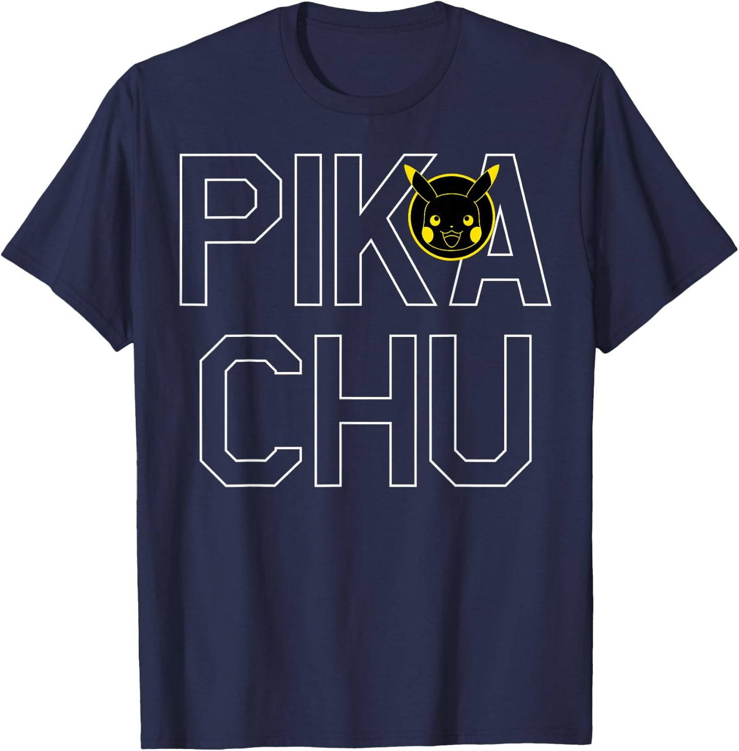 Pokémon Pikachu Block Letter T-Shirt - T-Shirt | Navy