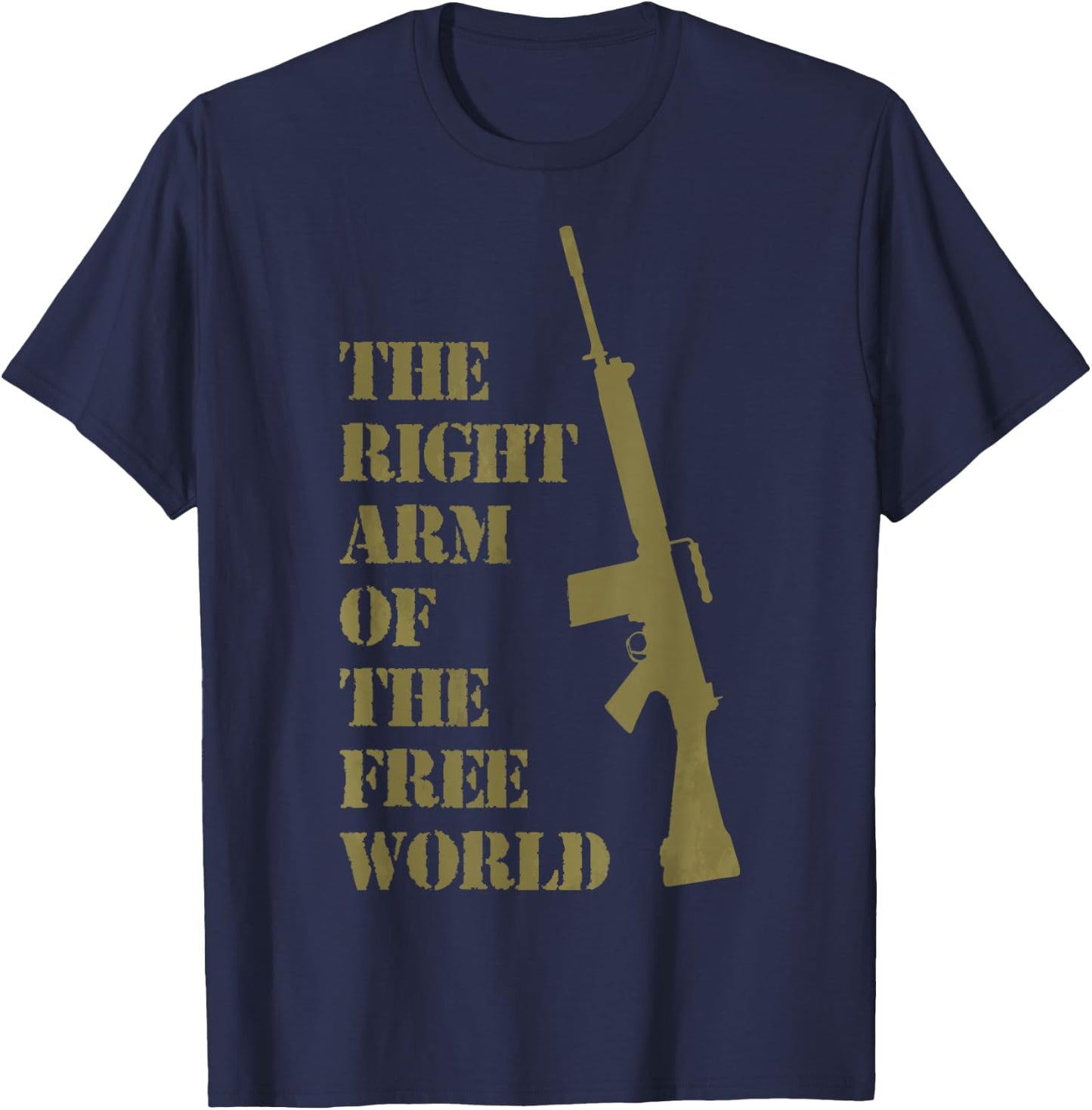 FN FAL fan t shirt 7.62 mm The right arm of the free world T-Shirt - T-Shirt | Navy