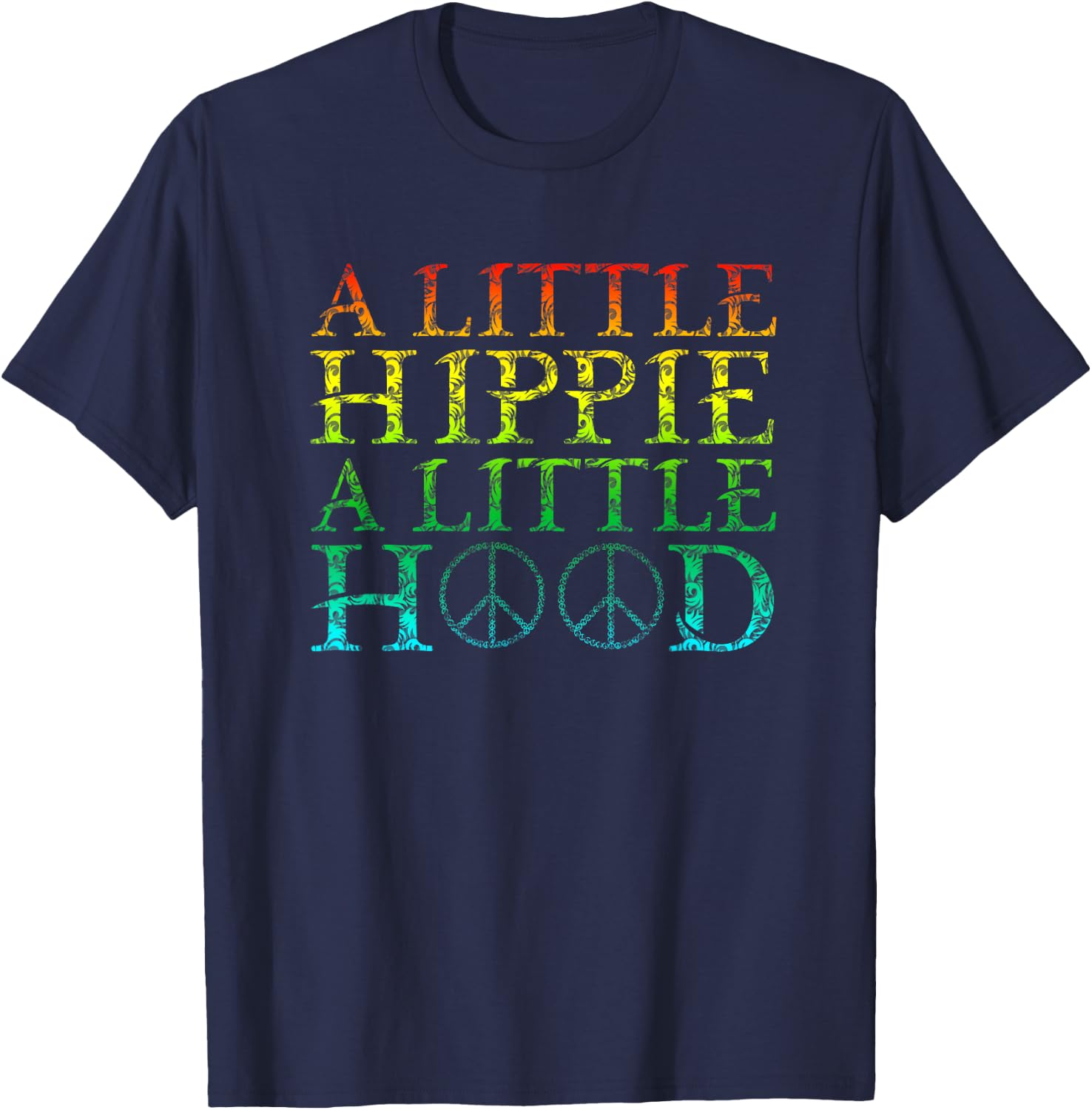 A Little Hippie A Little Hood T-Shirt - T-Shirt | Navy