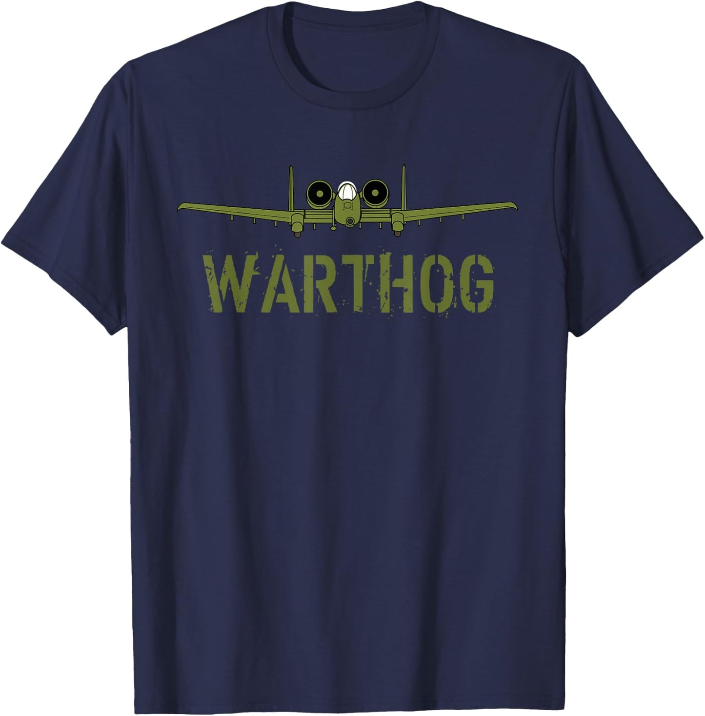 Olive Green A-10 Warthog Art-USA Military Jets T-Shirt - T-Shirt | Navy