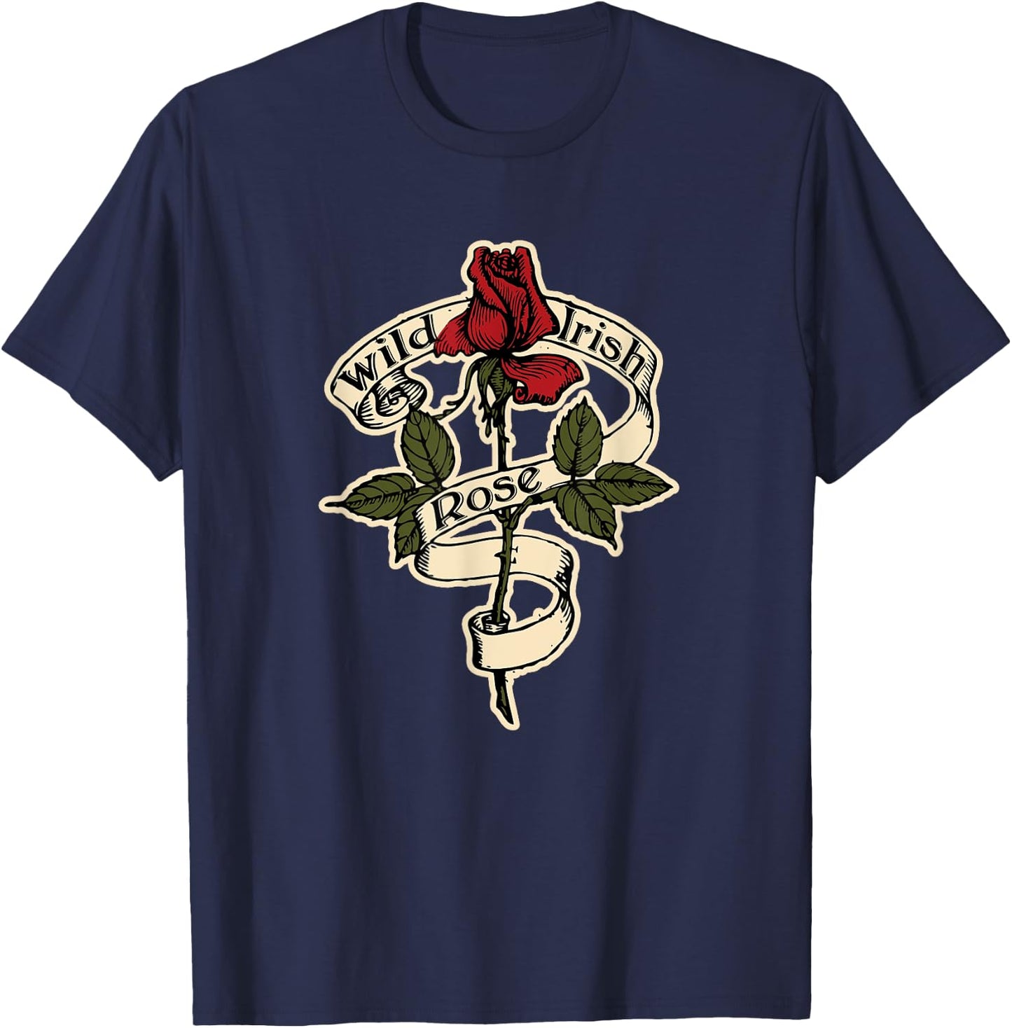 Wild Irish Rose shirt for St. Patrick's Day T-Shirt - T-Shirt | Navy