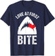 Valentines Shirt for Boys Funny Shark Quote Love Bite T-Shirt - T-Shirt | Navy