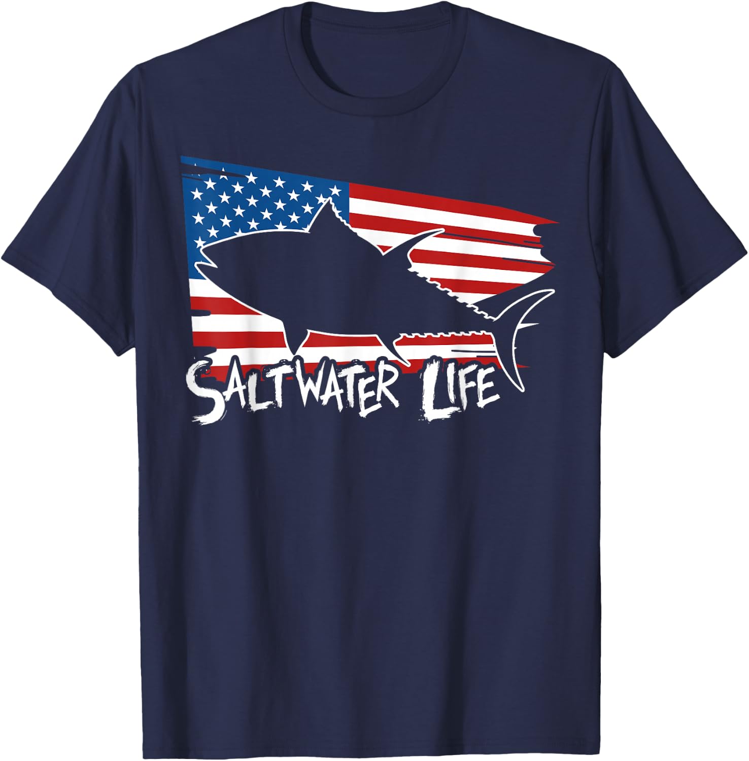 Saltwater Life - Fishing Shirts T-Shirt - T-Shirt | Navy