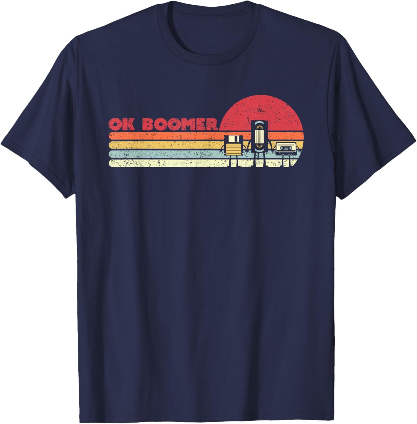 Ok Boomer Shirt Vintage T-Shirt - T-Shirt | Navy