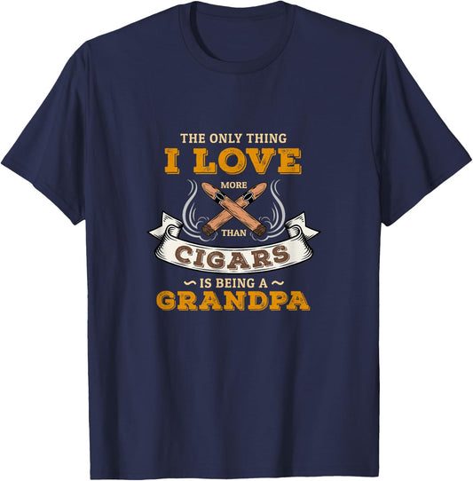 Funny Cigars Grandpa Retirement Scotch Gift Dad T-Shirt - T-Shirt | Navy