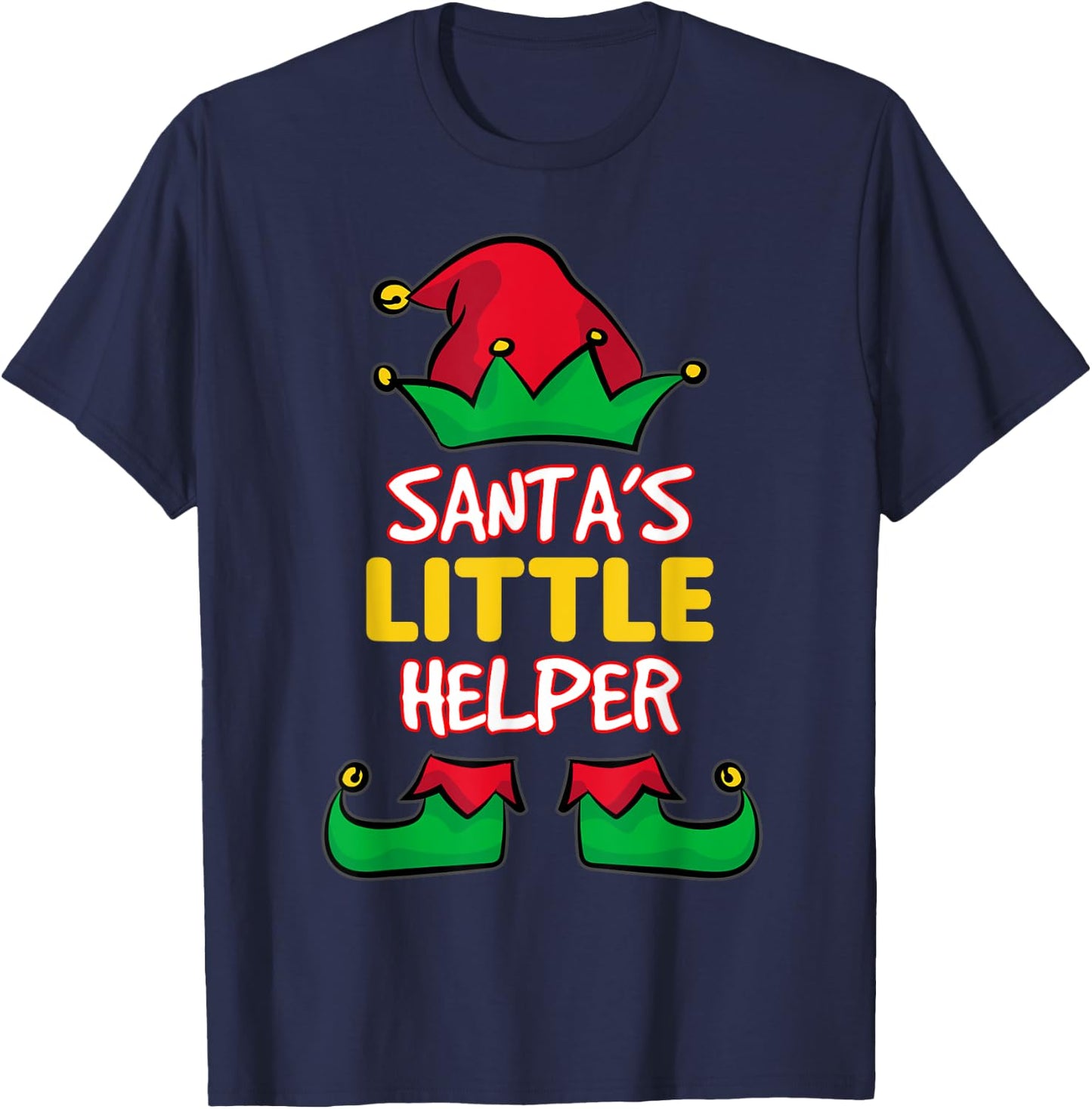 Santa's Little Helper - Santa Claus T-Shirt - T-Shirt | Navy
