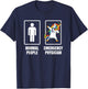 Dabbing Unicorn Emergency Room Physician ER Doctor Gift T-Shirt - T-Shirt | Navy