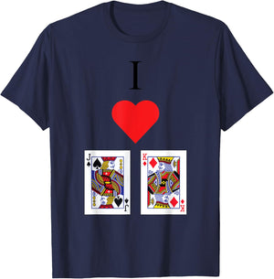 I Love Jack King Off Funny Poker Joke for Card Lover T-Shirt - T-Shirt | Navy