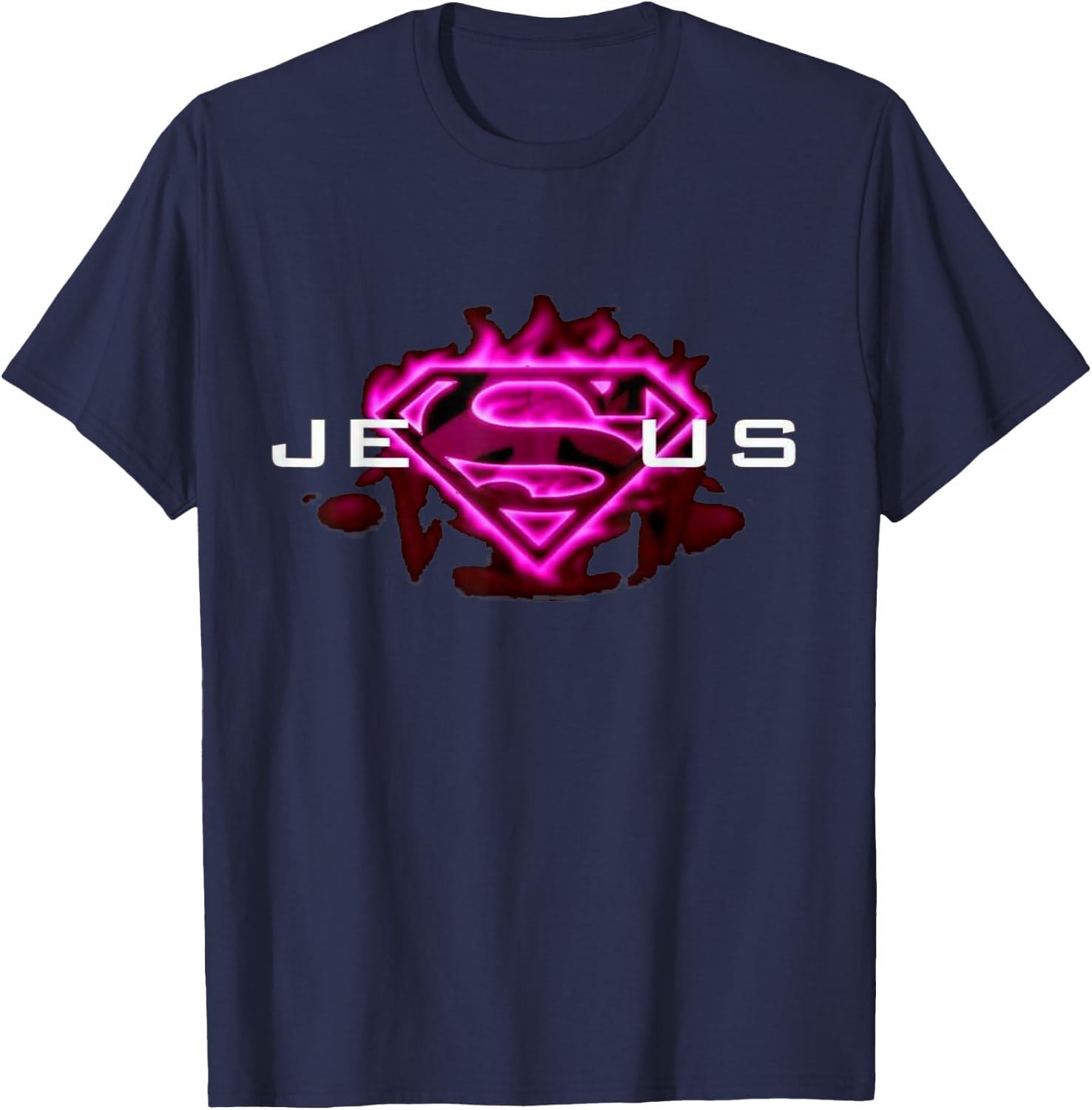 Jesus is my superhero, Christian love T-Shirt - T-Shirt | Navy