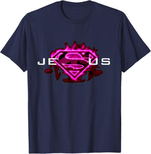 Jesus is my superhero, Christian love T-Shirt - T-Shirt | Navy