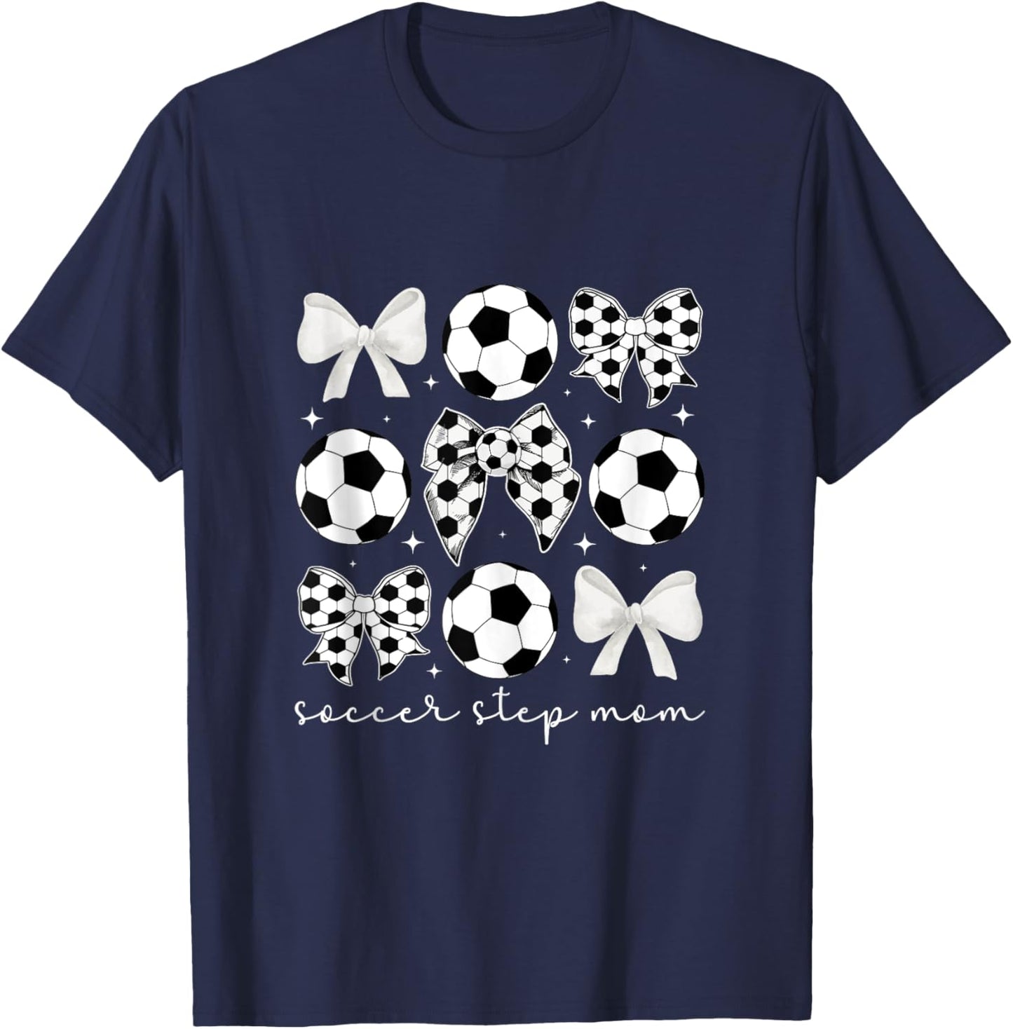 Soccer Step-Mom Of A Soccer Player Stepmother Coquette T-Shirt - T-Shirt | Navy
