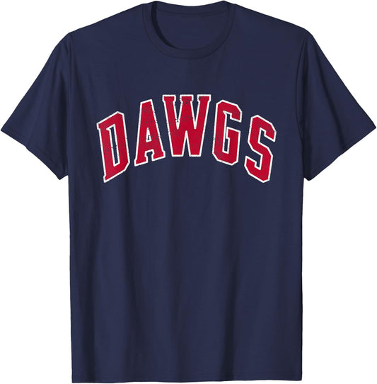 Retro Bulldogs School Sports Name Dawgs Back To School T-Shirt - T-Shirt | Navy