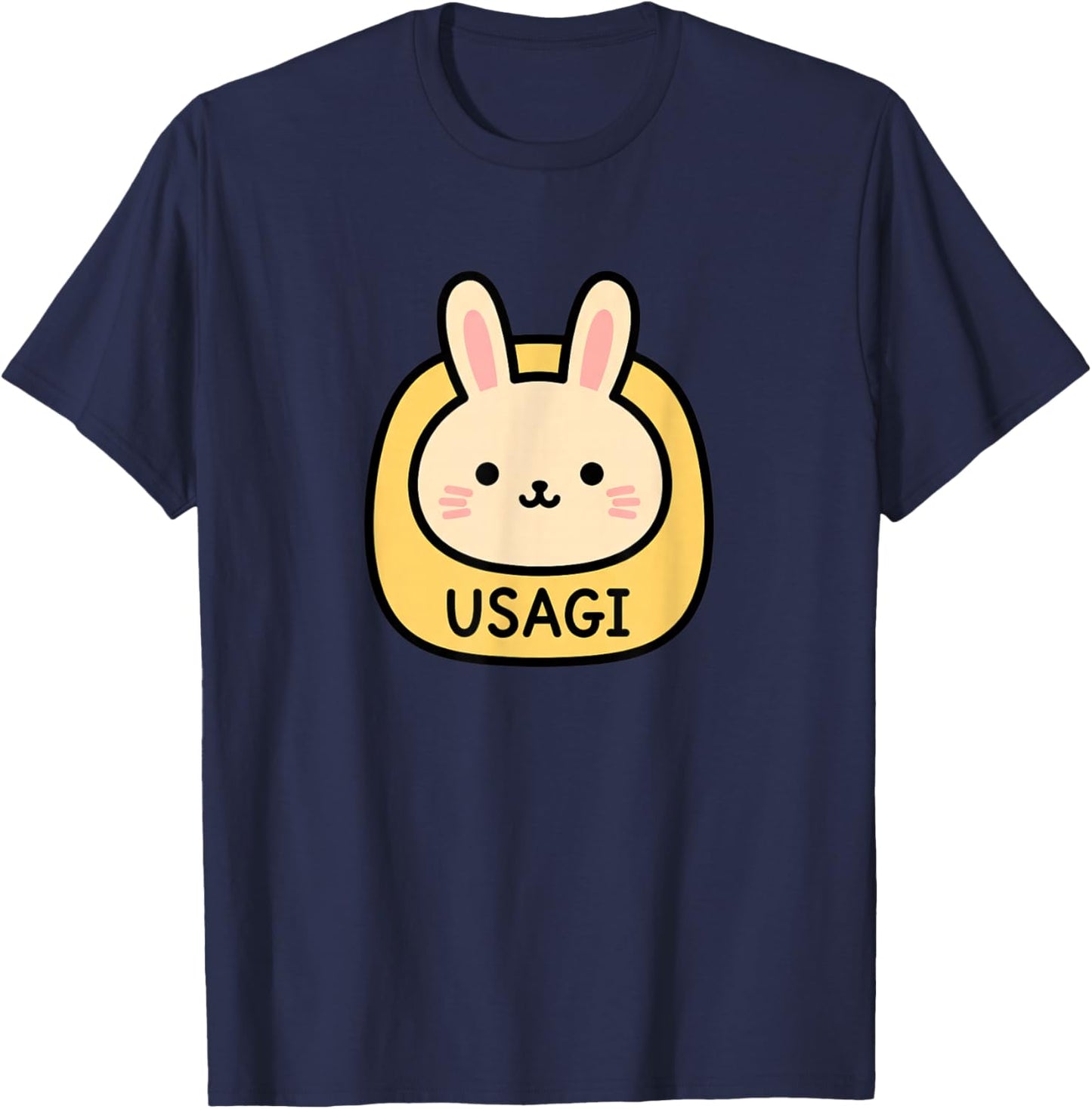 Usagi Cute Rabbit Woodland Animals Kawaii Bunny Graphic T-Shirt - T-Shirt | Navy