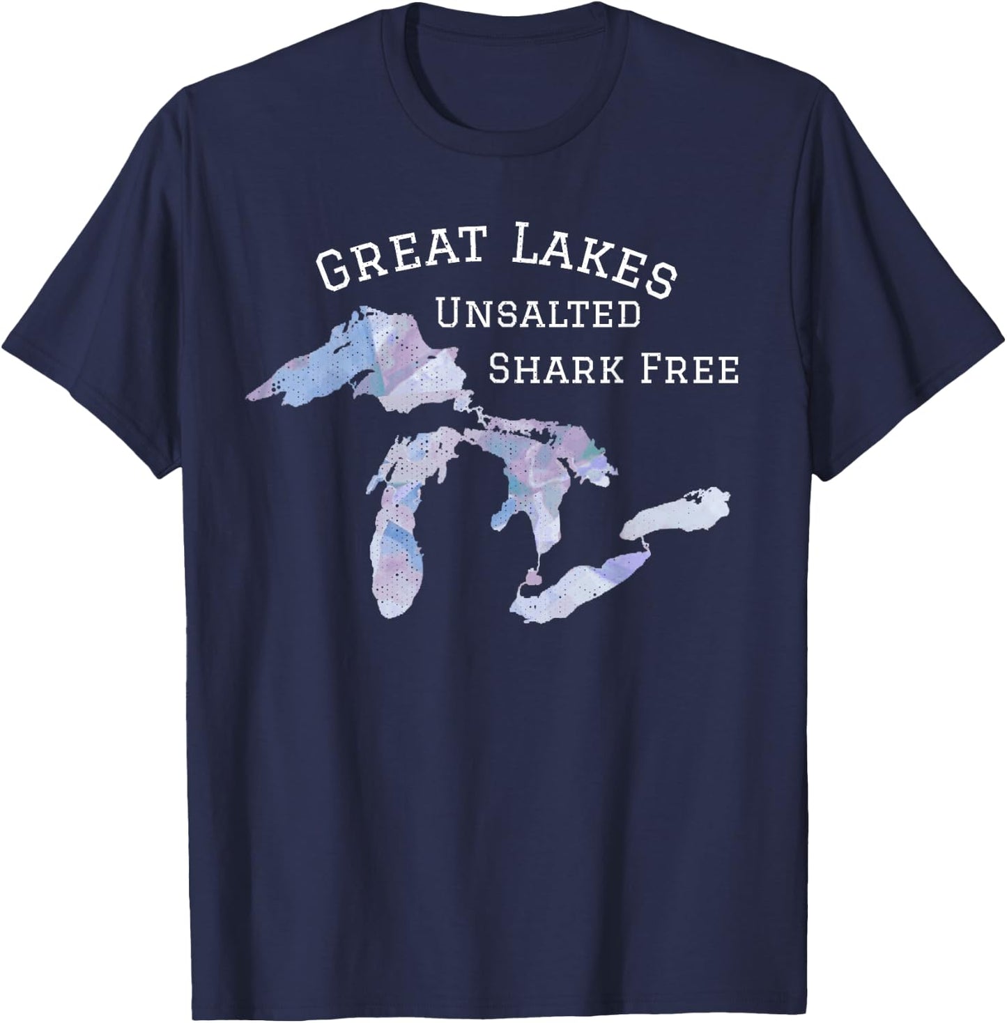 Salt-Free Shark Free Great Lakes T-Shirt - T-Shirt | Navy