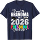Proud Grandma of A 2026 Preschool Graduate Graduation T-Shirt - T-Shirt | Navy