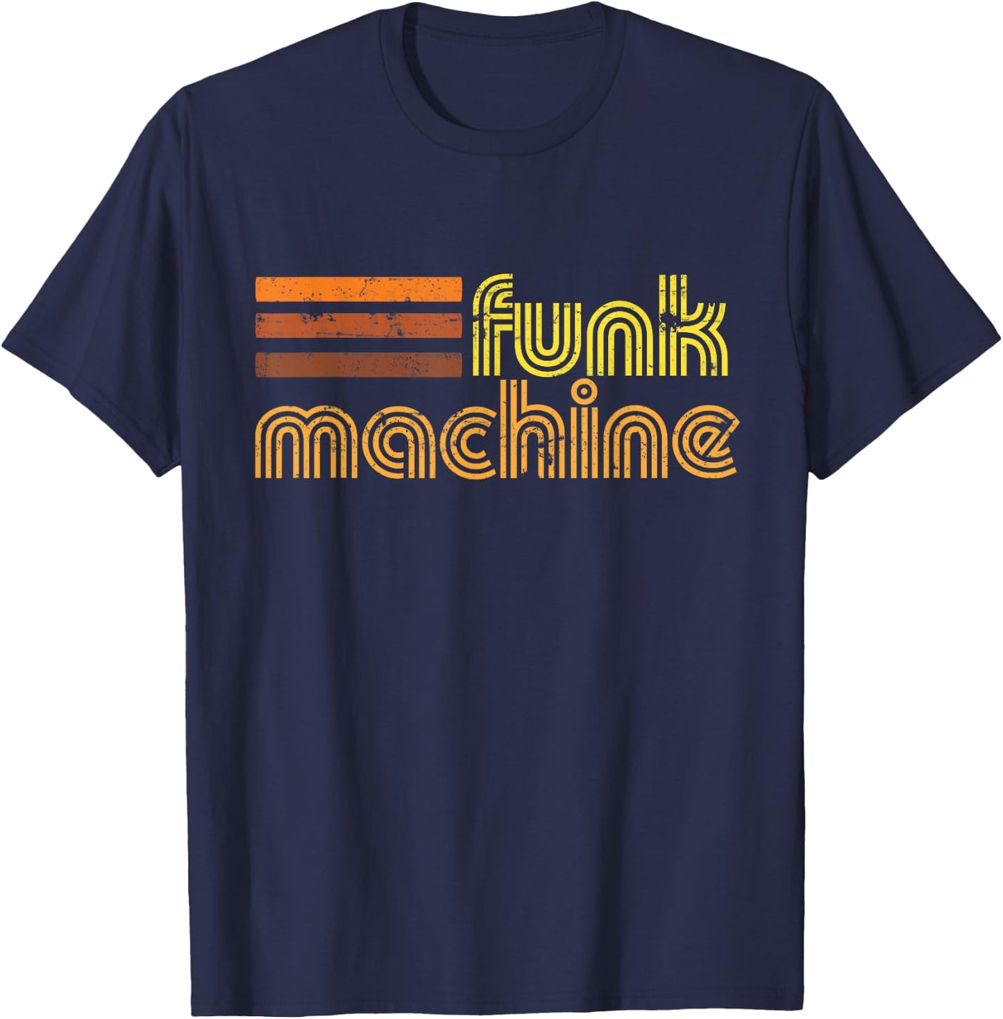 Retro Cool Funk Machine 70s Disco Shirt T-Shirt - T-Shirt | Navy