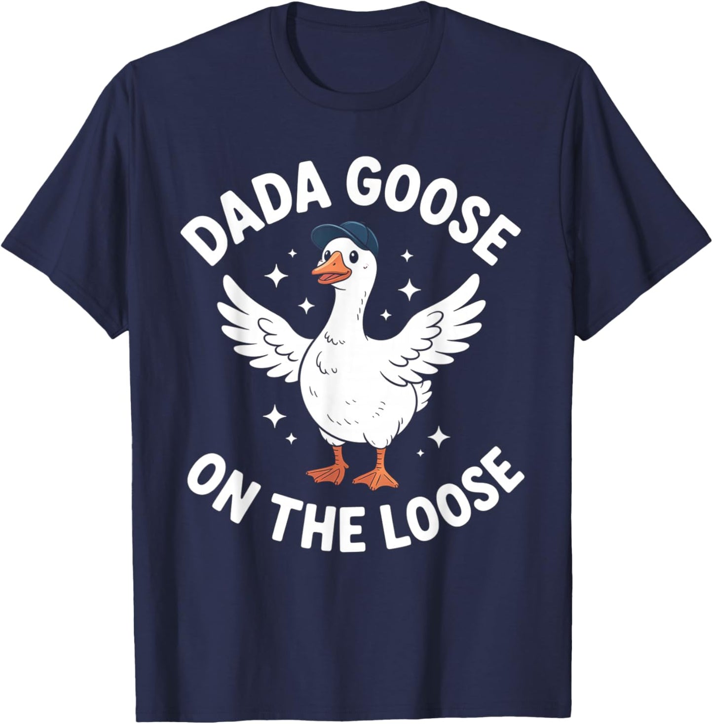 Silly Goose Dad New Dad Pregnancy Announcement Fathers Day T-Shirt - T-Shirt | Navy