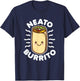 Neato Burrito Lover Cute Kawaii Funny Saying Food Pun Dark T-Shirt - T-Shirt | Navy