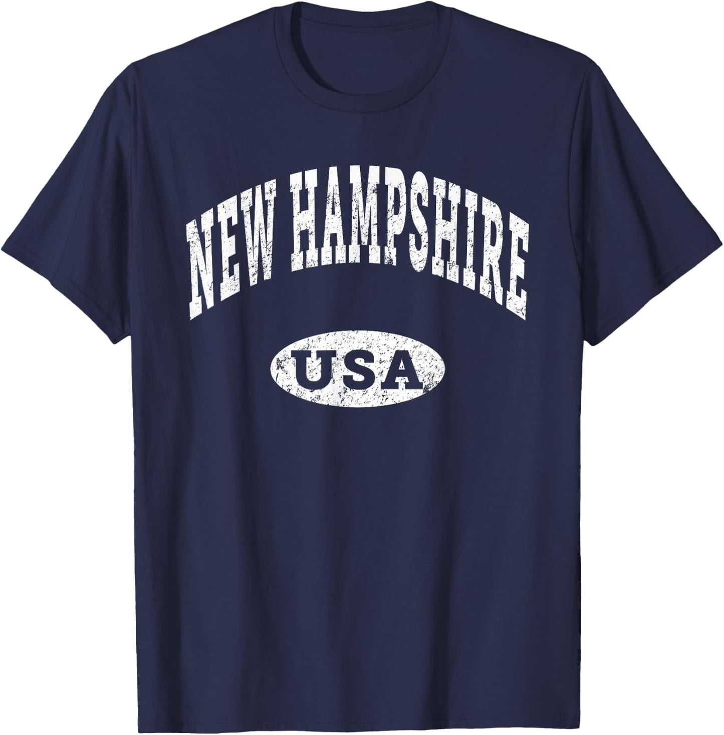 New Hampshire NH Vintage Distressed USA T-Shirt - T-Shirt | Navy