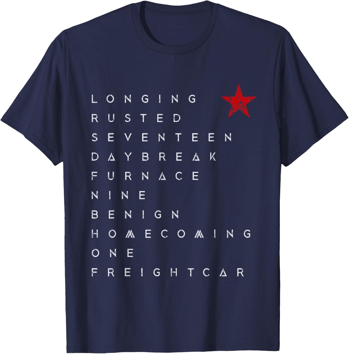 Red Soldier Trigger Words Winter Star Hero Russia T-Shirt - T-Shirt | Navy
